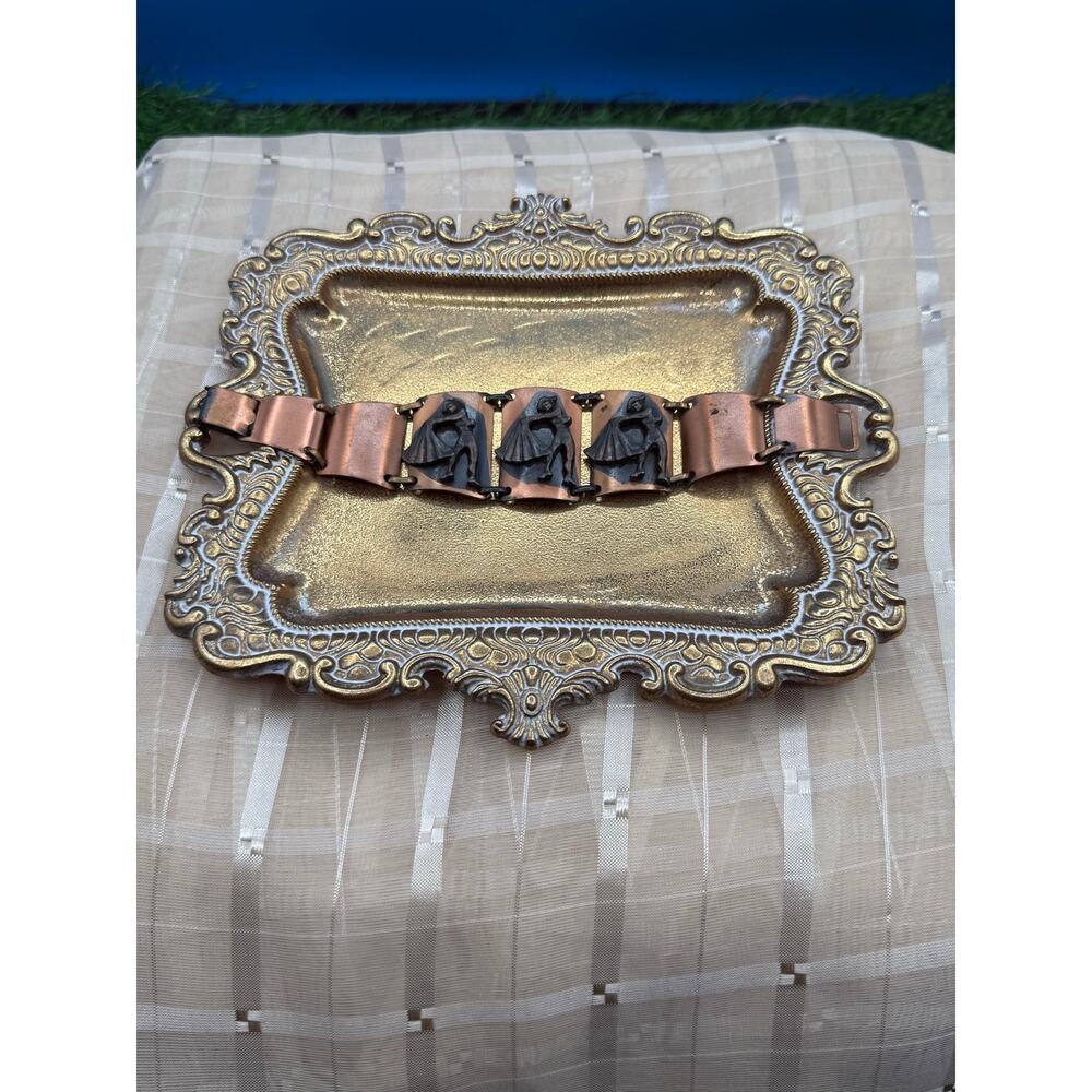 Vintage Renoir Copper Matador Panel Link Bracelet – Mid-Century Modern Statement